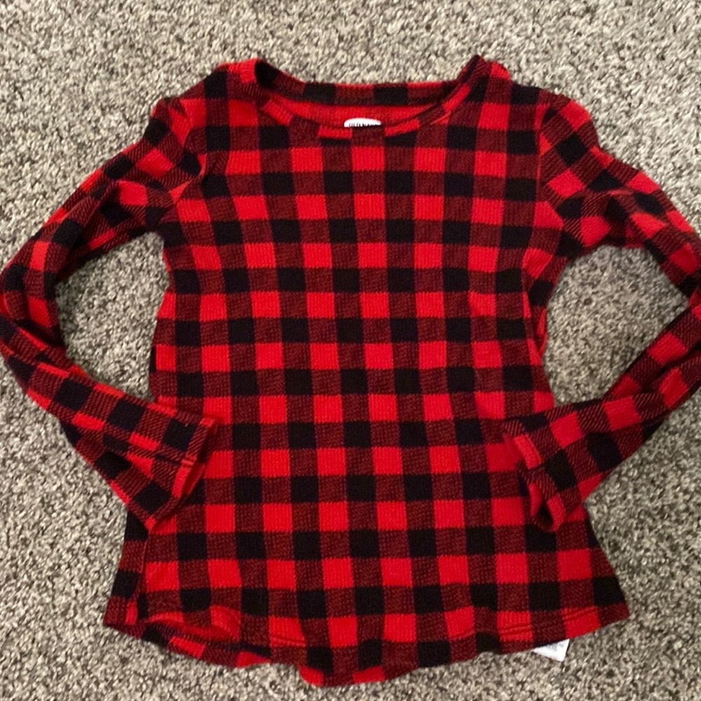 Title girls Christmas plaid king sleeve shirt from old navy